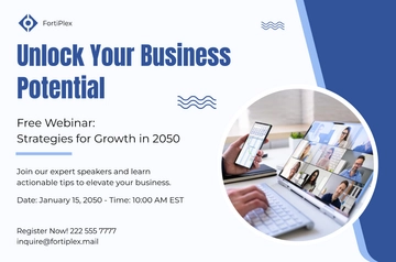 Free Business Webinar Banner Template to Edit Online