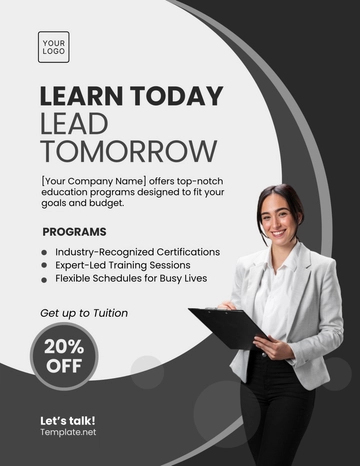 Free Education Tuition Flyer Template to Edit Online