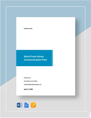 Work From Home Communication Plan Template