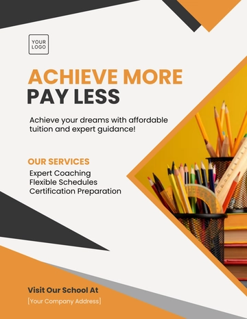 Free Promotional Tuition Flyer Template to Edit Online