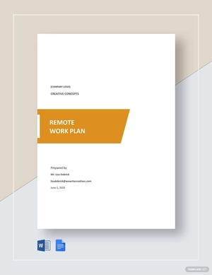 Remote Work Plan Template Remote Work Plan Template