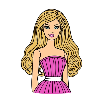 Free Simple Barbie Clipart to Edit Online