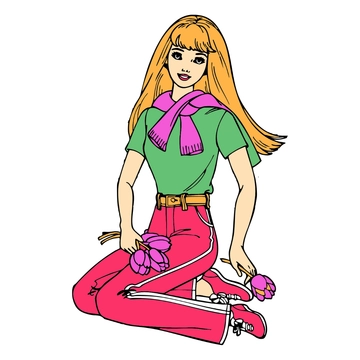 Free Colorful Barbie Clipart to Edit Online