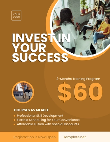 Free Training Tuition Flyer Template to Edit Online