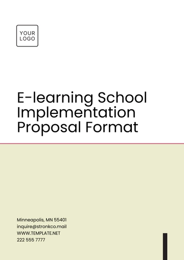 Free E-learning School Implementation Proposal Format Template to Edit Online