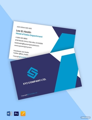 Modern Work From Home Business Card Template