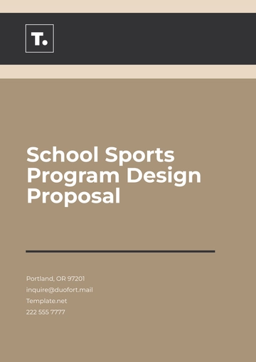 Free School Sports Program Design Proposal Template to Edit Online