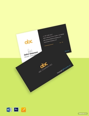 Elegant Work From Home Business Card Template