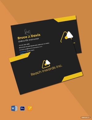 Employee Work From Home Business Card Template