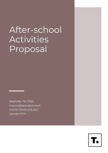 Free After-school Activities Proposal Template to Edit Online