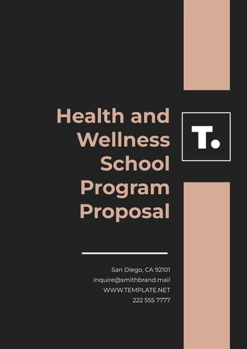 Free Health and Wellness School Program Proposal Template to Edit Online