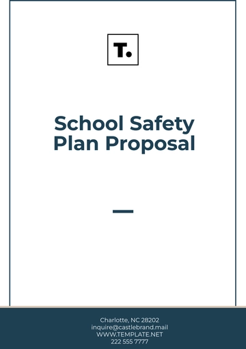 Free School Safety Plan Proposal Template to Edit Online