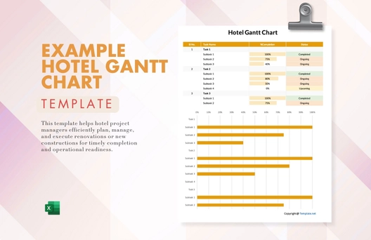 Example Hotel Gantt Chart Template