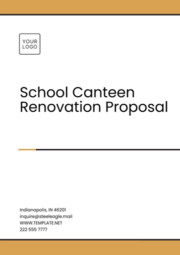 Free School Canteen Renovation Proposal Template to Edit Online