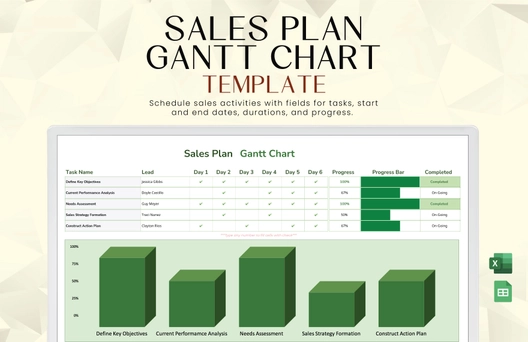 Sales Plan Gantt Chart Template