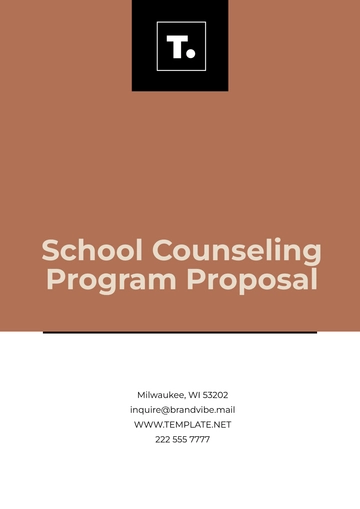 Free School Counseling Program Proposal Template to Edit Online