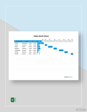 Sample Sales Gantt Chart Template