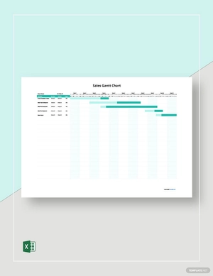 Simple Sales Gantt Chart Template