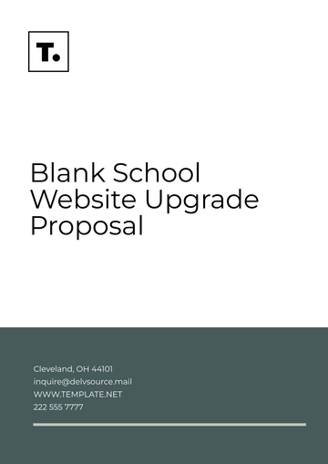 Free Blank School Website Upgrade Proposal Template to Edit Online