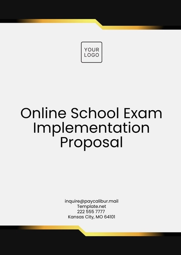 Free Online School Exam Implementation Proposal Template to Edit Online
