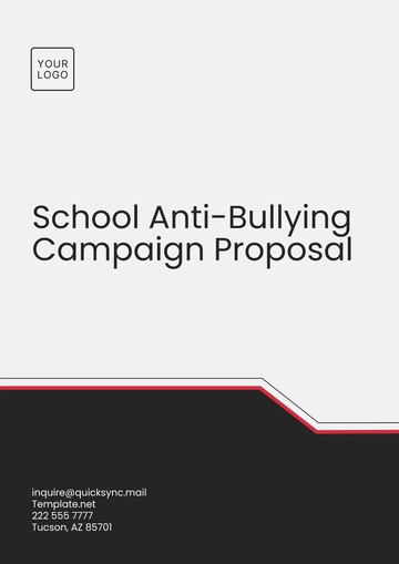 Free School Anti-Bullying Campaign Proposal Template to Edit Online