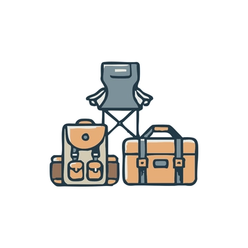 Free Camping Equipment Clipart to Edit Online