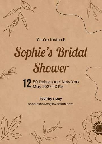 Free Elegant Paper Invitation Template to Edit Online