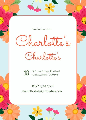Free Garden Elegant Invitation Template to Edit Online