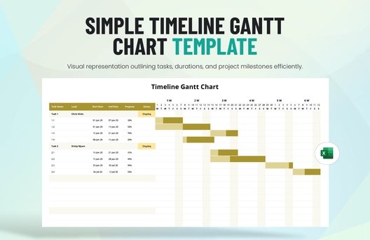 Simple Timeline Gantt Chart Template