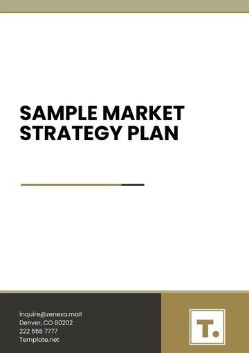 Free Sample Market Strategy Plan Template to Edit Online