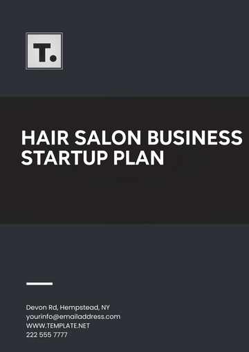 Free Hair Salon Business  Startup Plan Template to Edit Online