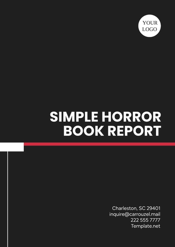 Free Simple Horror Book Report Template to Edit Online