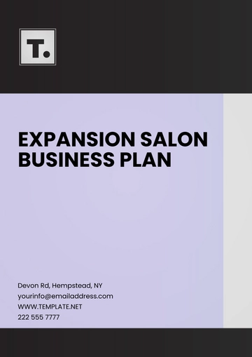 Free Expansion Salon Business Plan Template to Edit Online