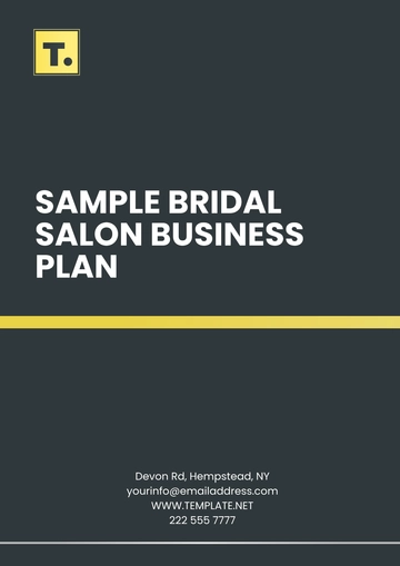 Free Sample Bridal Salon Business Plan Template to Edit Online