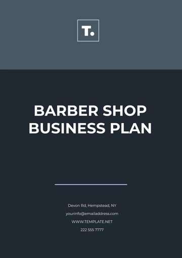 Free Barber Shop Business Plan Template to Edit Online