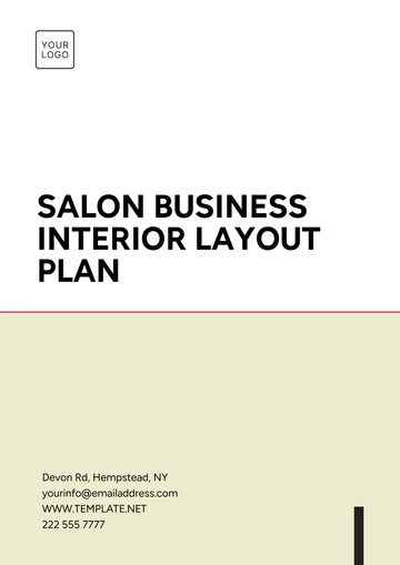 Free Salon Business Interior Layout Plan Template to Edit Online