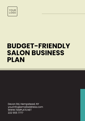 Free Budget-Friendly Salon Business Plan Template to Edit Online