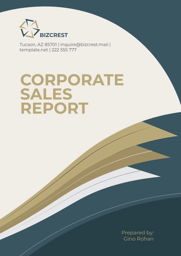 Free Corporate Sales Report Template to Edit Online