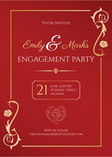 Free Sample Elegant Invitation Template to Edit Online