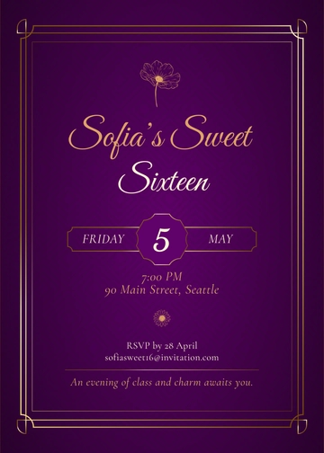 Free Elegant Etiquette Invitation Template to Edit Online