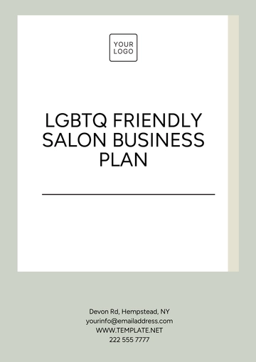 Free LGBTQ+ Friendly Salon Business Plan Template to Edit Online
