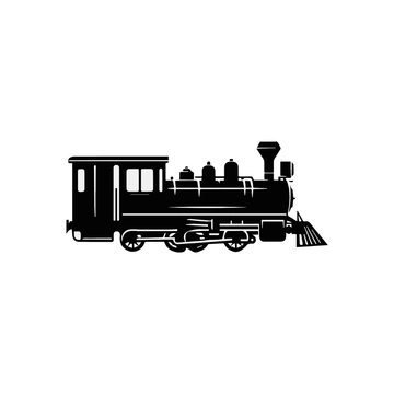 Free Black and White Train Clipart to Edit Online