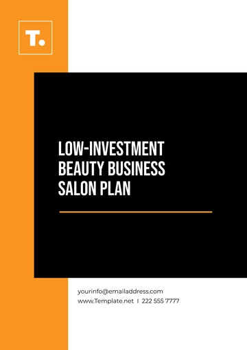 Free Low-Investment Beauty Business  Salon Plan Template to Edit Online