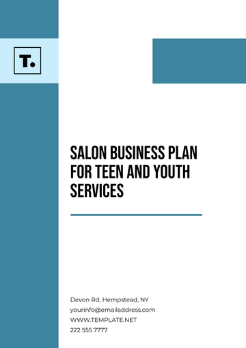 Free Salon Business  for Teen and Youth Services Plan Template to Edit Online