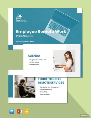 Employee Remote Work Presentation Template