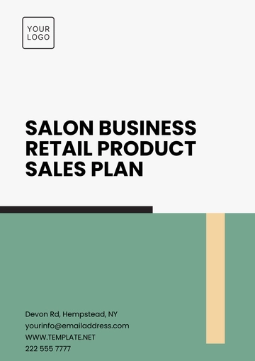Free Salon Business  Retail Product Sales Plan Template to Edit Online