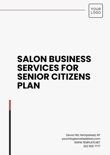 Free Salon Business Services for Senior Citizens Plan Template to Edit Online