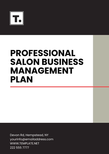 Free Professional Salon Business Management Plan Template to Edit Online