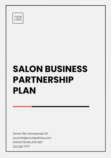 Free Salon Business Partnership Plan Template to Edit Online