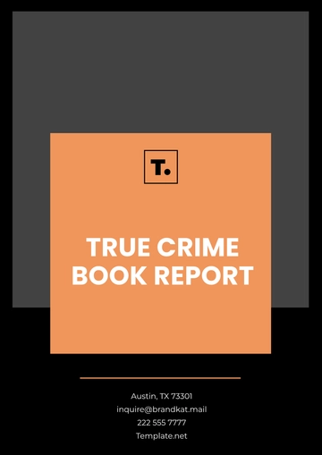 Free True Crime Book Report Template to Edit Online